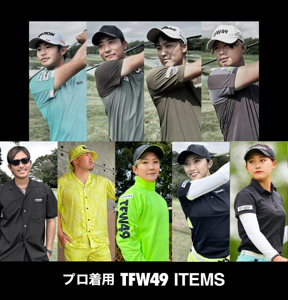 TFW49  ゴルフフェア V12 TFW49 SIDE MESH COLLARLESS POLO ポロシャツ 半袖 トップス